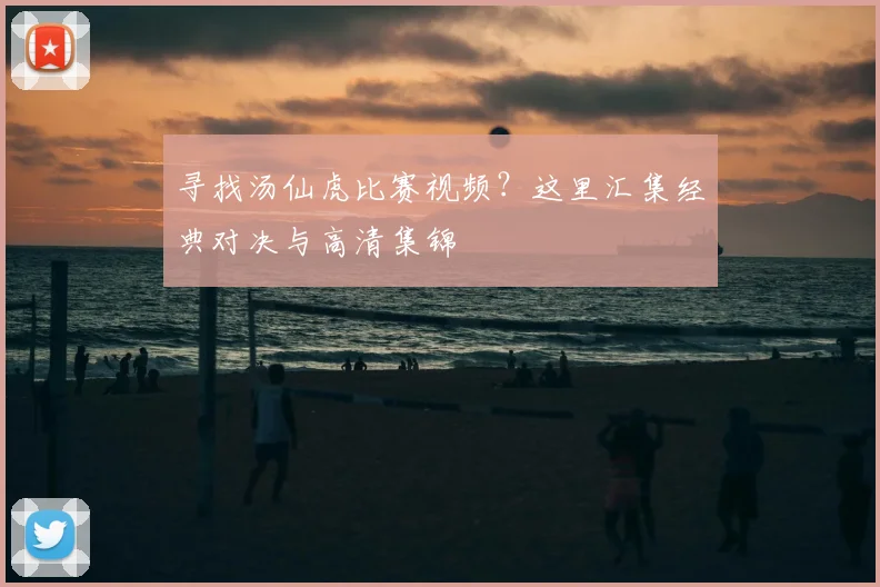 寻找汤仙虎比赛视频?这里汇集经典对决与高清集锦
